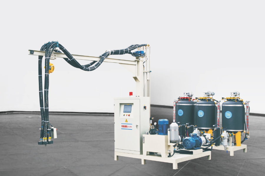 ত্রি-উপাদান পলিউরেথেন উচ্চ চাপ ফোমিং ইনজেকশন মেশিন নিংবো জিনলিয়াং মেশিনারি কোং, লিমিটেড